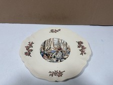 Ancien grand plat à anses en faïence Sarreguemines Ma Normandie