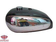 FIT POUR BSA GOLD STAR A7 A10 SUPER ROCKET CHROME & NOIR PEINT RÉSERVOIR...