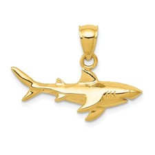 Pendentif En Requin En Or