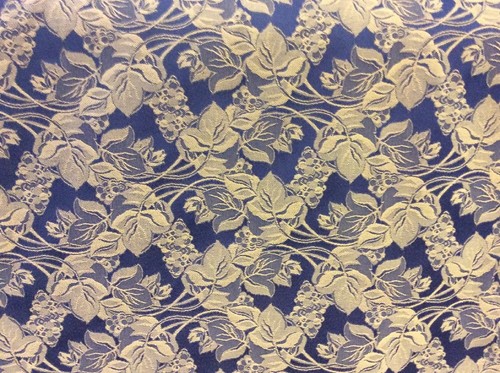 Tissu ameublement bleu 5m - d'ameublement, or