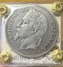 Monnaie Empire Français Napoléon III 5 FRANCS 1870 Scellée BB SUBALPINE