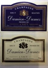 DAMIEN-DUMETZ - 2 ÉTIQUETTES CHAMPAGNE - PREMIER CRU - #9223