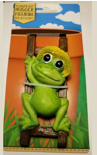 Flower pot hugger frog - flower,