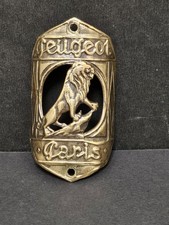 Plaque cadre vélo cycles Peugeot Paris vintage head badge french bicycle 1930