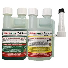 Pack décrassage Mecarun, ECO 10000 Diesel + C99 Diesel, 250ml