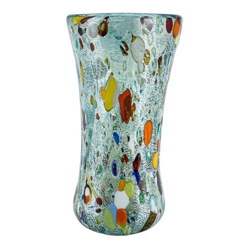 Vase verre murano bleu - de,