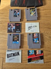 Lot de 4 jeux Nintendo NES - Cartouche + Notice - Fah Fra - Batman Robocop Mario