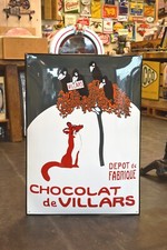 Plaque émaillée CHOCOLAT de VILLARS alimentaire emailschild ++ 75*51 cm ++