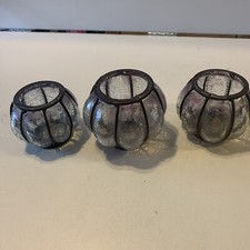 Trio De Photophores En Verre