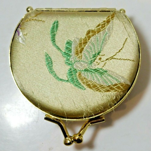 Vintage crème soie - soie, papillons