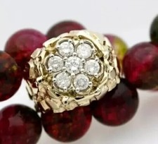 Bague pépite homme 2 ct coupe