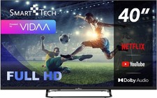 Smart Tech TV LED FHD 40' 101 cm 40FV02 Smart TV VIDAA 4K INF télé connectée LED