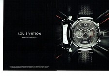publicité Advertising 0321 2011 montre  tambour voyagez chrono Louis Vuitton 2p