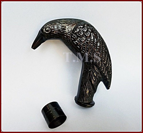 Poignée tête corbeau noir - de,