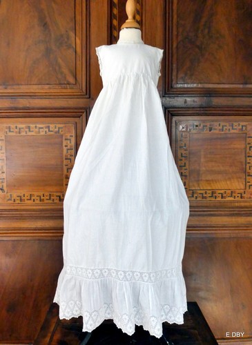 Long fond robe bapteme - de, de