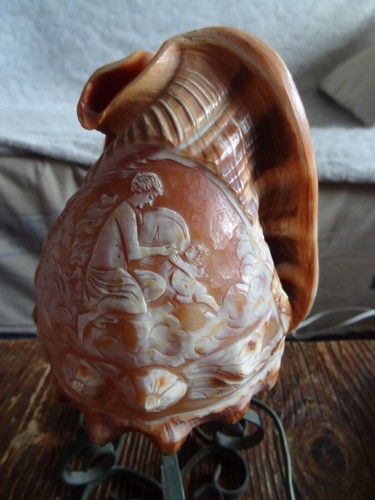 Ancienne lampe coquillage - lampe,
