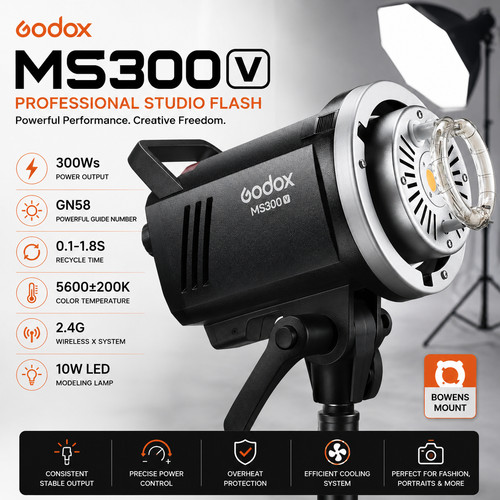 Godox ms300 300ws studio - godox, ms300-v