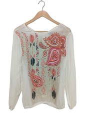 SPORTALM Blouse en soie Dames Blouse T EU 36 blanc cassé-rose-orange clair