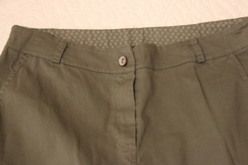 Pantalon toile femme kaki - pantalon,
