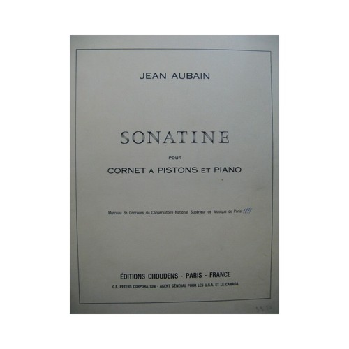 Aubain jean sonatine - jean, cornet