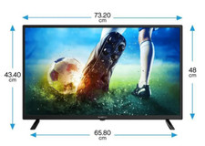 TV LED 32" (80cm) BLUETECH HD  DVB-T/C/T2  2x HDMI  2x USB PVR VGA + TNT Inclus