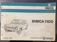 Catalogue français de pièces détachées Simca 1100 Edition 1976