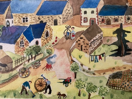 Painting peinture gouache - painting, art
