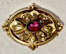 Broche Art Nouveau laiton