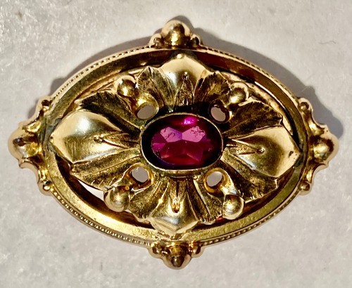 Broche art nouveau laiton - broche,