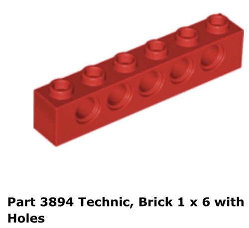 Lego 3894 red technic - lego,