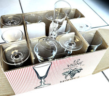 VINTAGE SERVICE VERRE 12 CRISTAL d'ARQUES LUMINARC SCHNAPS 3 CL VIGNE NEUF BOITE