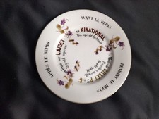 Assiette publicitaire pub porcelaine apéritif LAIDET KINATIONAL GILLET N°2