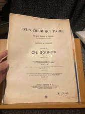 Gounod D'Un coeur qui t'aime partition chant violon violoncelle piano Lemoine