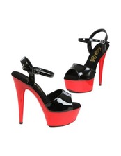 Sandales Plateau Vernis Noir