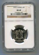 Pièce 5R NGC MS 68 South Africa R5 Year 1995