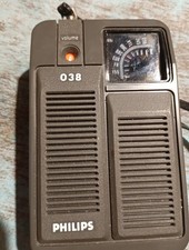 Ancien Poste Radio Transistor PHILIPS 038  Vert noir Vintage Années 80 état ok 