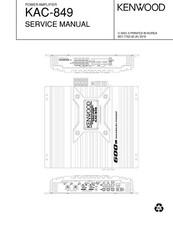 Manuel De Service Pour Kenwood