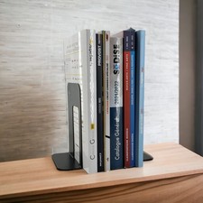 Serre-livres en métal - Noir