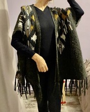 Cardigan gilet pull cap poncho
