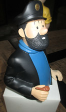 Leblon Delienne & Hergé - Sculpture Haddock pipe,  surpris - Signée - 1994