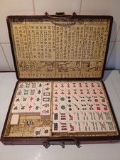 Jeu De Mahjong Vintage Avec Sa