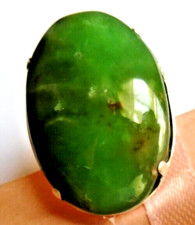 Bague en Chrysoprase 26 x 19 mm-réglable-32.Cts-Argent massif