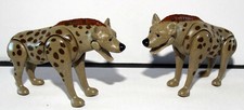  PLAYMOBIL RARE LES 2 HYENES  ANIMAUX ANIMAL SAUVAGES SAVANE FORET FAUVE RARE