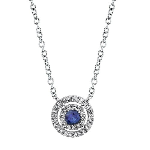 Pendentif collier halo rond - halo, en