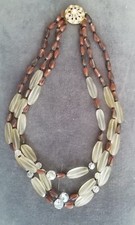 COLLIER ancien 3 rangs perles