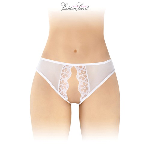 Culotte blanche ouverte - , ambre
