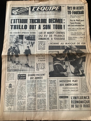Equipe journal 12 1969 - l'equipe, 26/12/1969