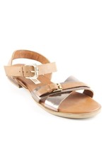 BUFFALO LONDON Spartiate Dames Sandales T EU 38 cognac-argenté-doré style rétro