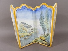 TROUSSEAU et CIE vase ancien en faience de NEVERS 1893 XIXe forme peu courante