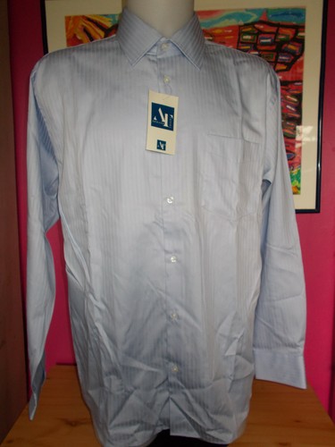 Chemise ville satin bleu rayé - bleu,